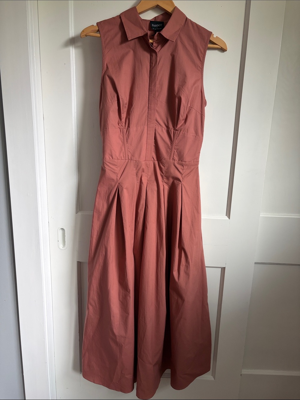 Bardot Levante Shirt Dress in Blush - Small / 4